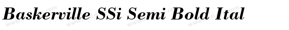 Baskerville SSi Semi Bold Italic字体转换